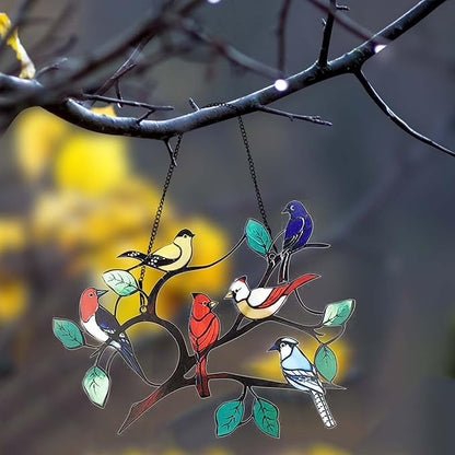 AeroChirp - Sechs-Vogelfenster Anhänger Dekor