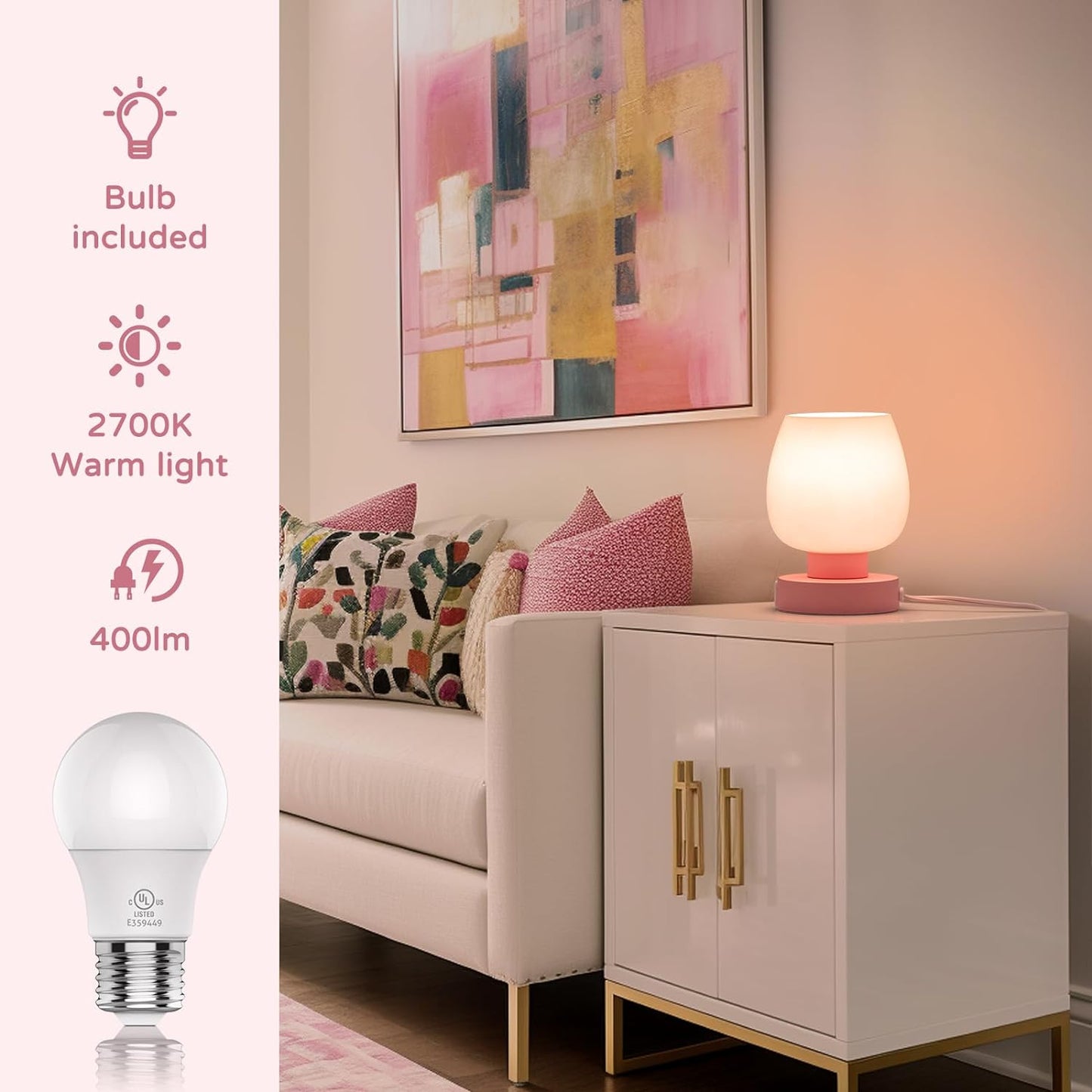 Nachttischlampen mit Touch-Funktion Set von 2