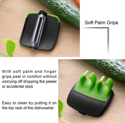 4-teiliger Finger Grip Gemüseschäler Set – Effizient und Einfach zu Benutzen