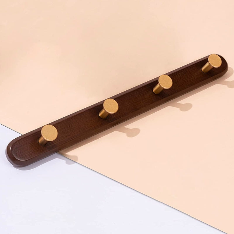 Vintage brauner Wandgarderobenständer mit Haken