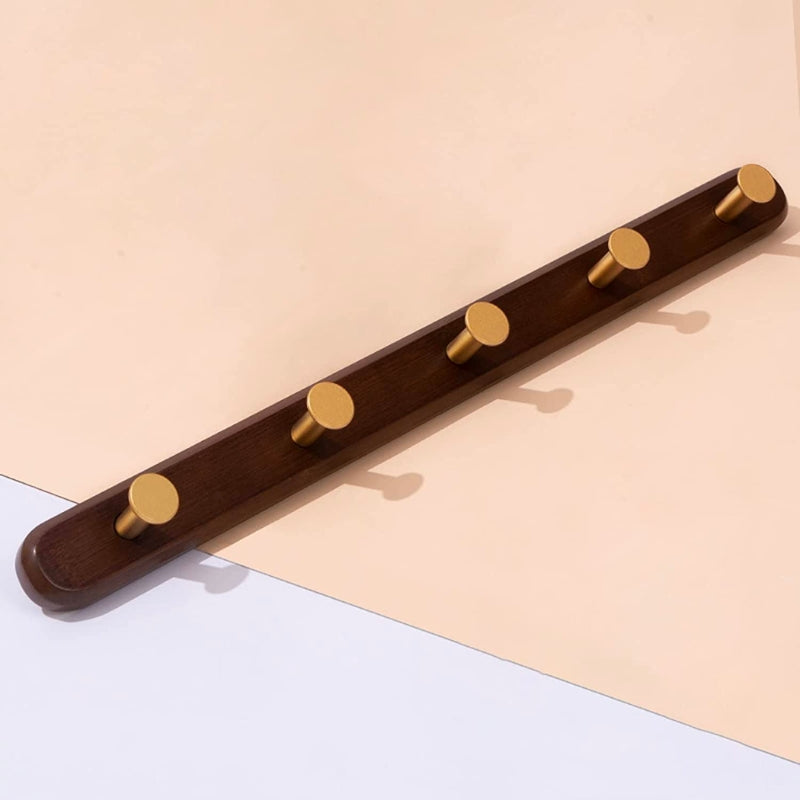 Vintage brauner Wandgarderobenständer mit Haken