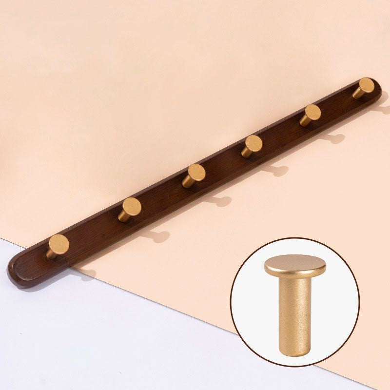 Vintage brauner Wandgarderobenständer mit Haken