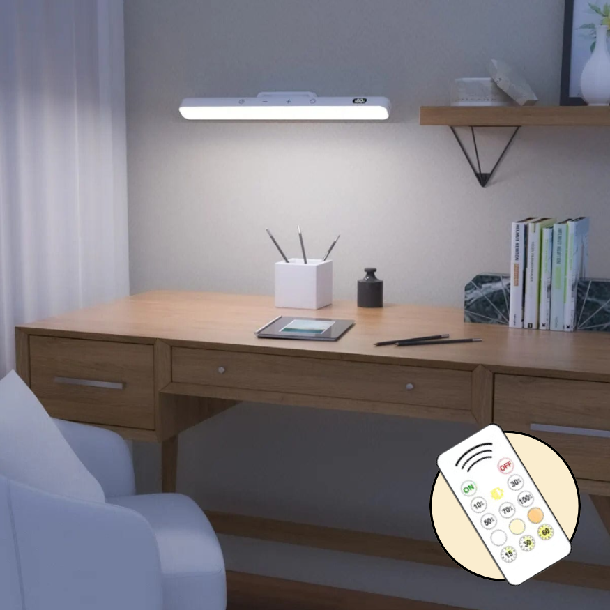 Tragbare LED Schreibtischleuchte - Magnetisch, Fernbedienung Dimmbar mit 3 Farbmodi