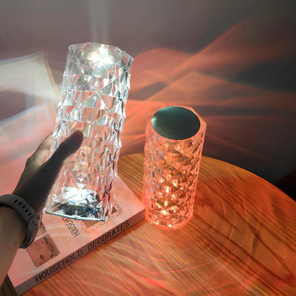 Elegante Touch-Sensor-Tischlampe – 16 Farboptionen, wiederaufladbares kabelloses Design, dimmbare Acryl-Nacht- oder Schreibtischlampe