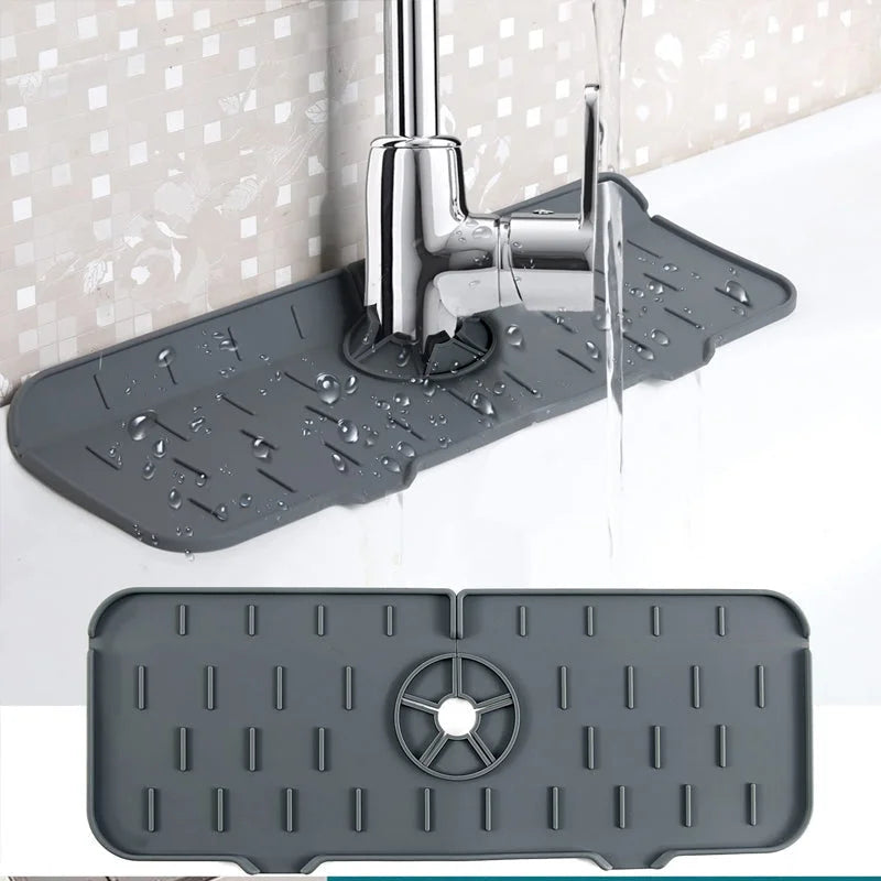 Luxora Silikon Wasserhahn Griff Tropfenfänger Tray - Flexibles Mat