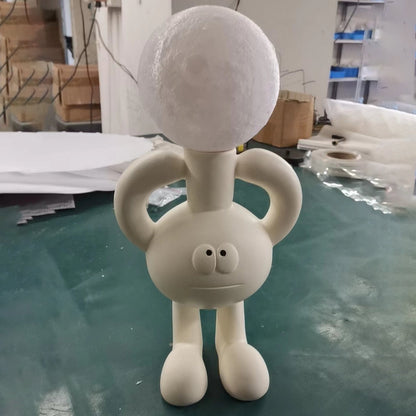 Garduru - Moderne Glastischlampe Mit Cartoon-Harzbasis für Stilvolle Räume