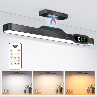 Tragbare LED Schreibtischleuchte - Magnetisch, Fernbedienung Dimmbar mit 3 Farbmodi