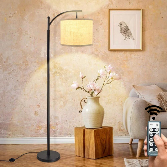 Arc Stehlampe mit Fernbedienung - Einstellbare Helligkeit & Farbtemperature für Zuhause