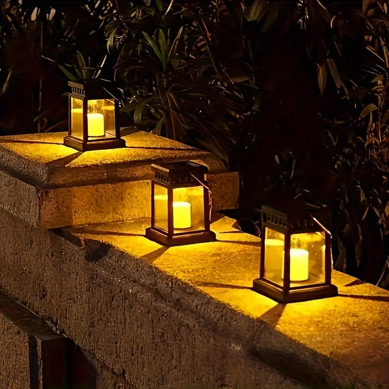 Solar LED Laterne mit Lichterdraht und Aufhängeclip – Wasserdichte Gartenbeleuchtung für Terrasse und Balkon