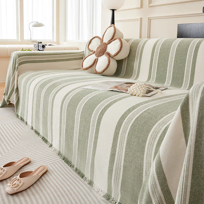 Gestreiftes Chenille Sofa-/Couchbezug