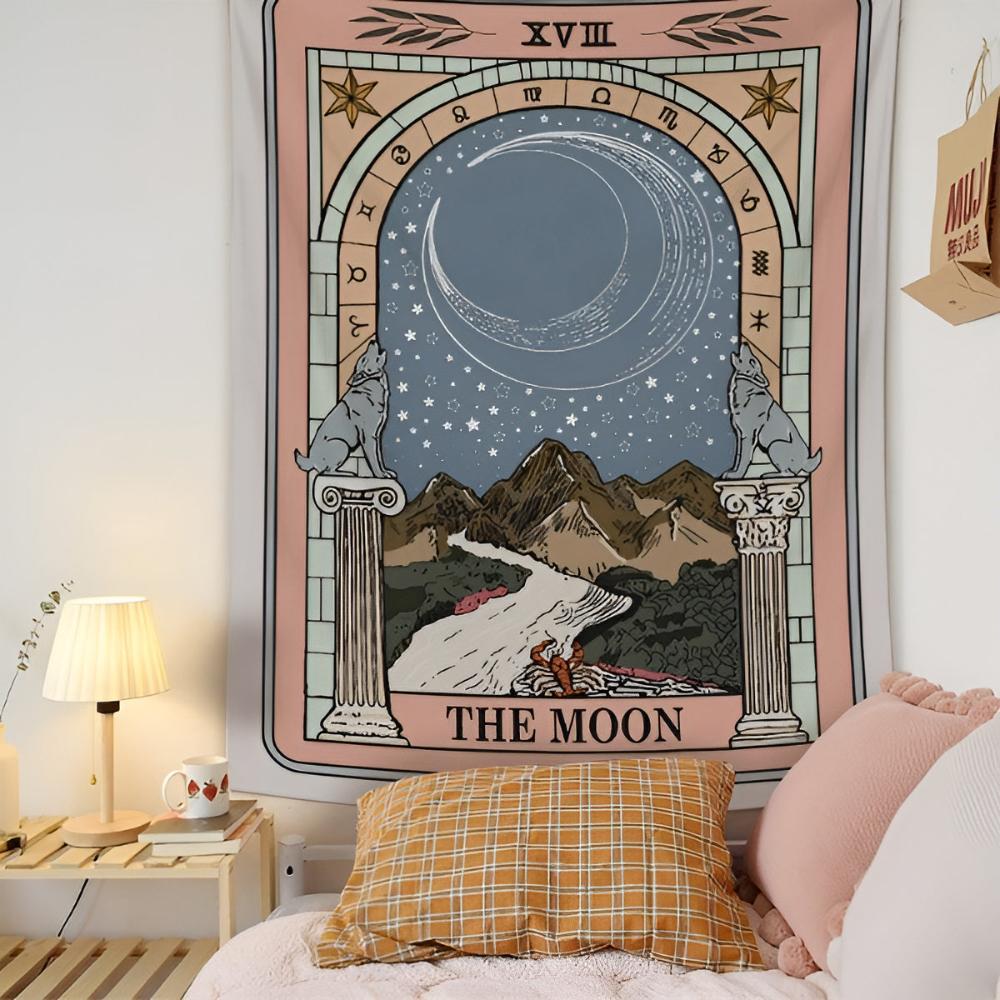 Moon Tarot Wandteppich Decke
