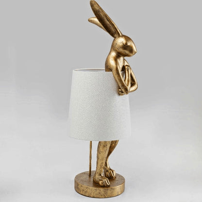 Garduru Nordic Rabbit LED Tischlampe | Kabellos | Stimmungslicht | Resin Design | Dekoration für Zuhause