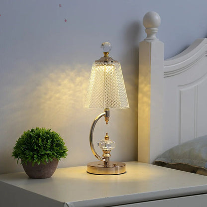 Garduru goldene Tischlampe aus Kristall