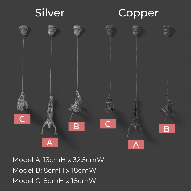 ClimbArt – Kreatives Klettermann-Wanddekorationsset mit künstlerischem Charme