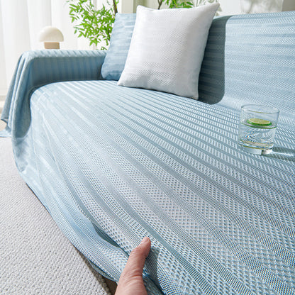 Gestreiftes Sommer-Kühlsofa-Wurf-Couchbezug