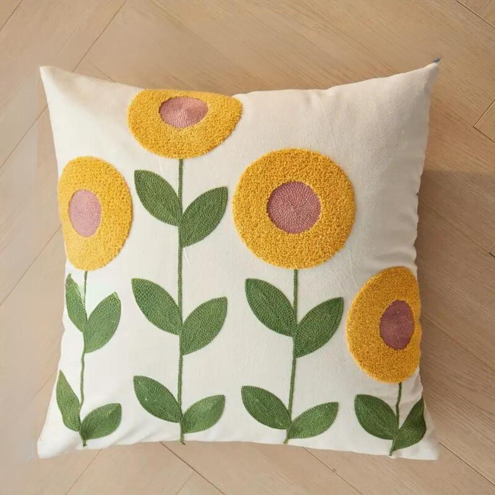 Garduru Kissenbezug mit Botanischem Blumenmuster
