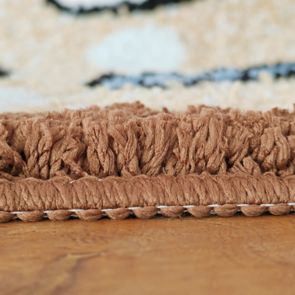Fluffy Halbkreis Rutschfester Badteppich
