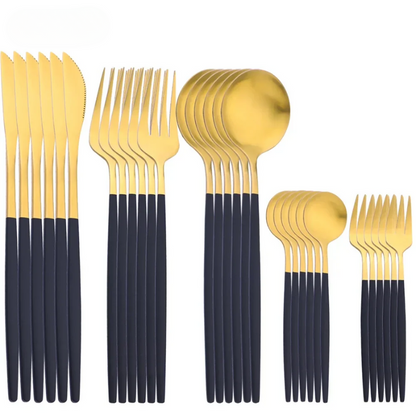 LuxeCut – Stilvolles Edelstahl Besteckset mit zeitlosem Design, 30 Teile