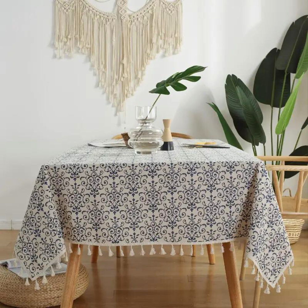 Cottage Chic gemusterte Tischdecke