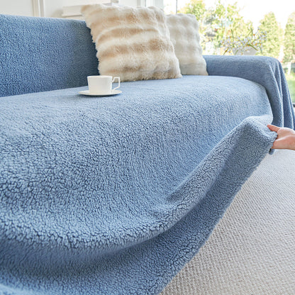 Gemütliche reversible Plüsch Sofa-/Couchabdeckung