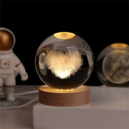 Leuchtende Mond Kristallkugel