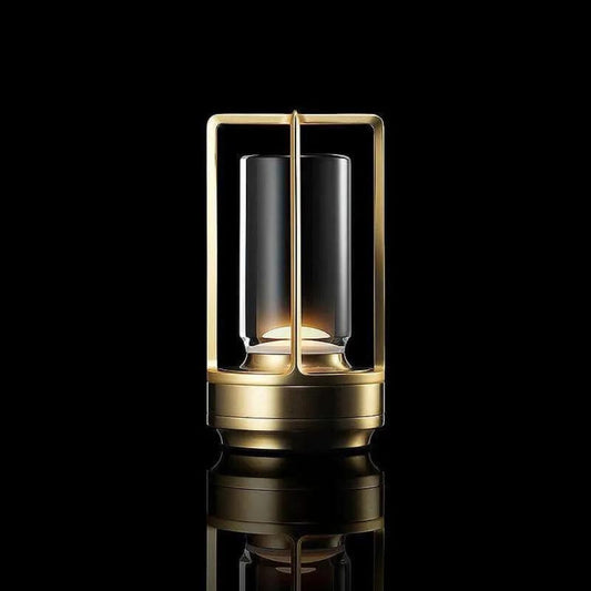 LumiNordic – Kristall Tischlampe mit dimmbaren LED und wiederaufladbarer Batterie