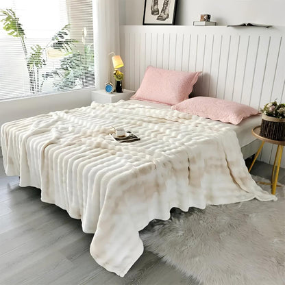 Ripple Tie-Dye Kunstfell Decke