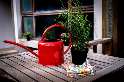 Stylish metal watering can for plant care and watering