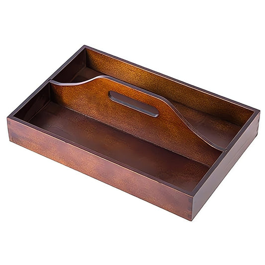 Zeitloser Vintage Holz-Organizer-Tablett
