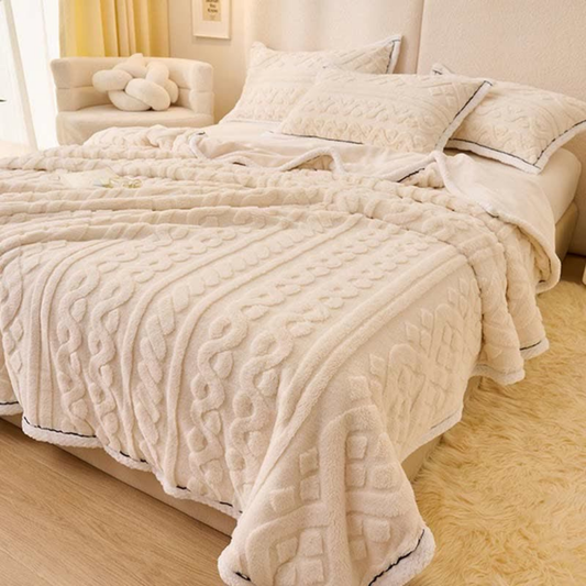 Samt Jacquard Weiche Fleece Decke
