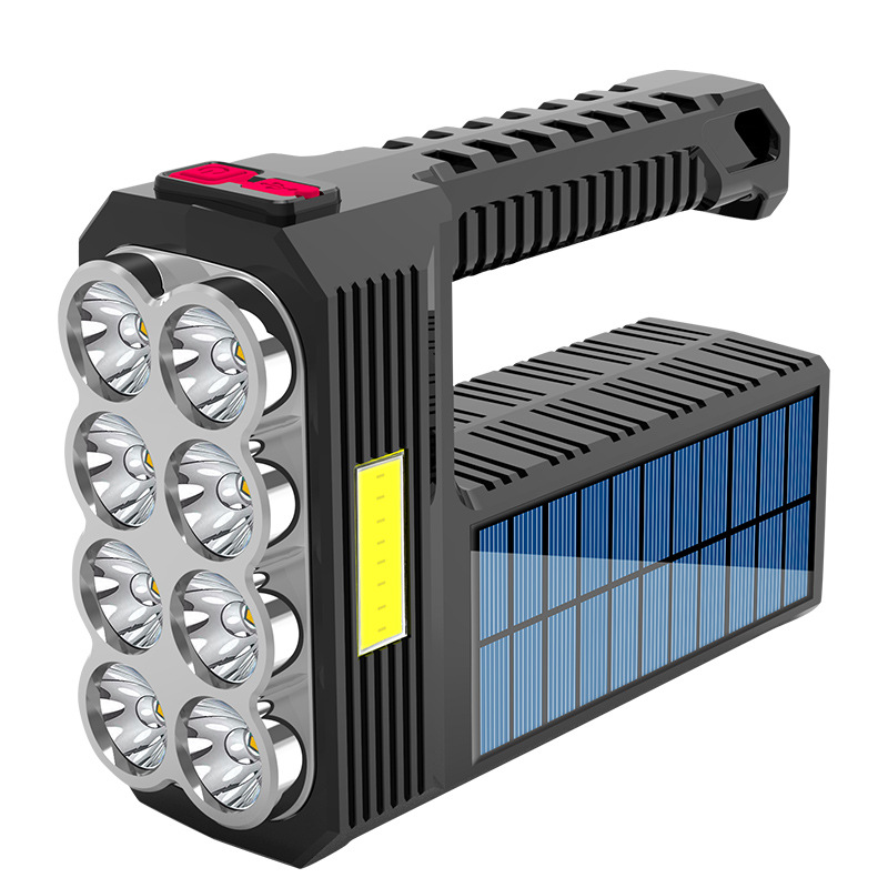 Solar LED Taschenlampe – Wasserdichter, leistungsstarker Handstrahler mit Lithium-Batterie