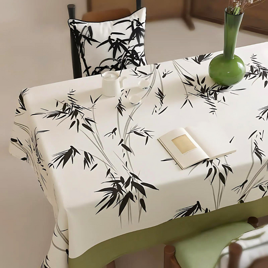 Elegante pastorale Bambus Zen Tischdecke