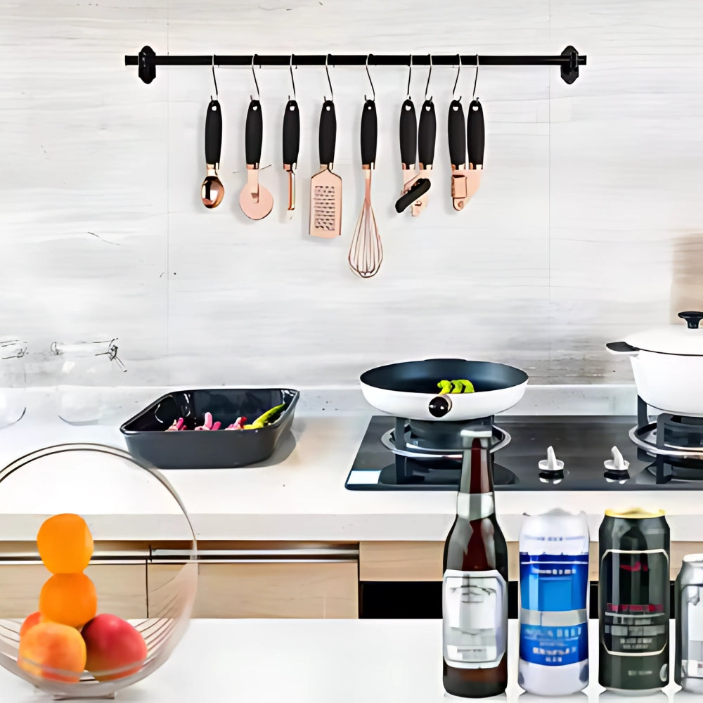 7-teilige roségoldene Kochset