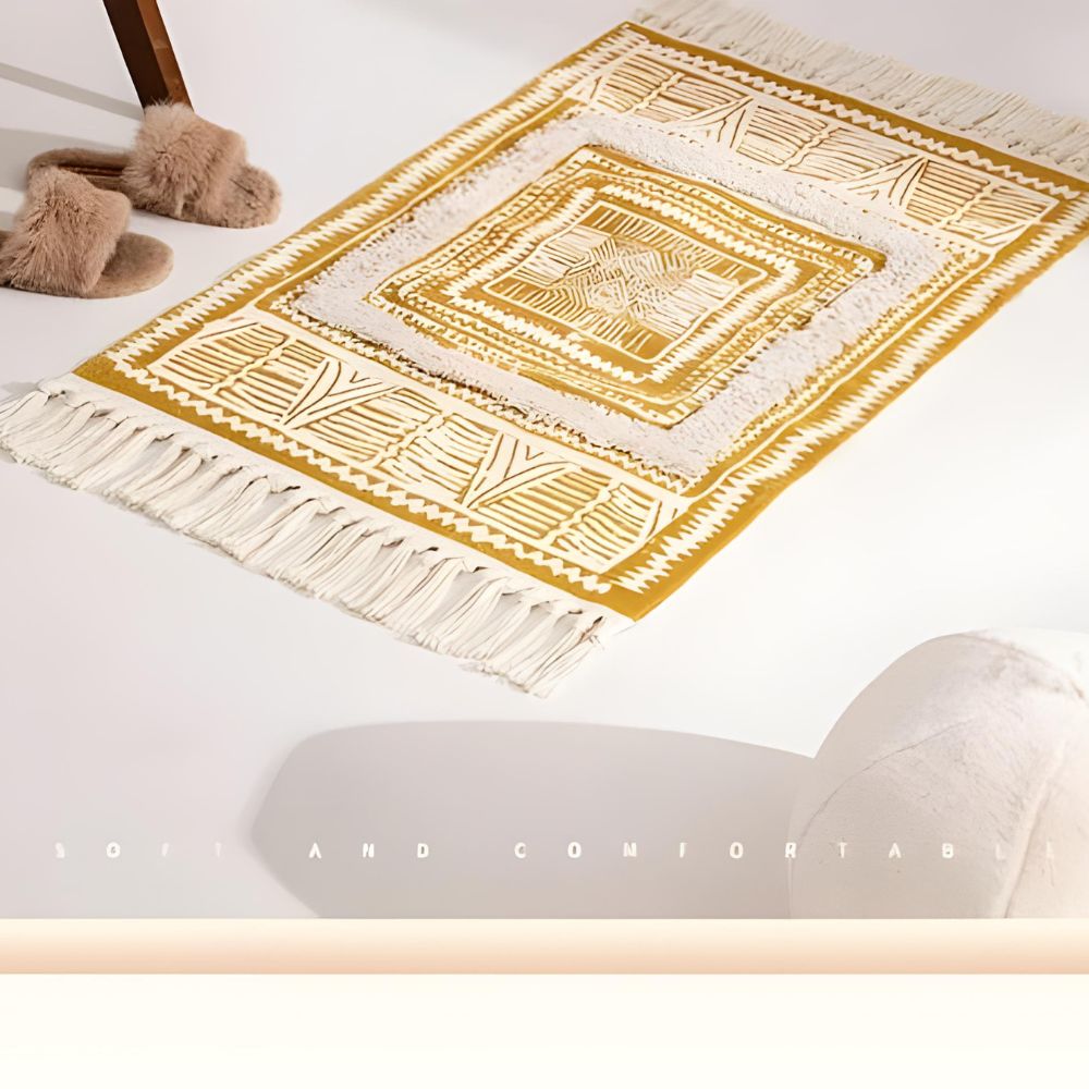 Lustre Fransen Boho-Teppich
