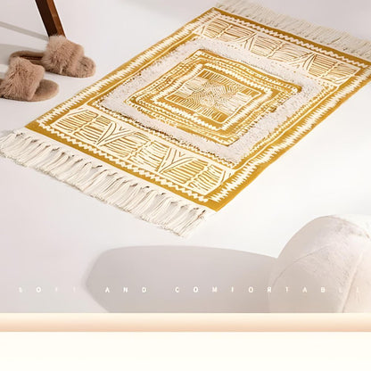 Lustre Fransen Boho-Teppich