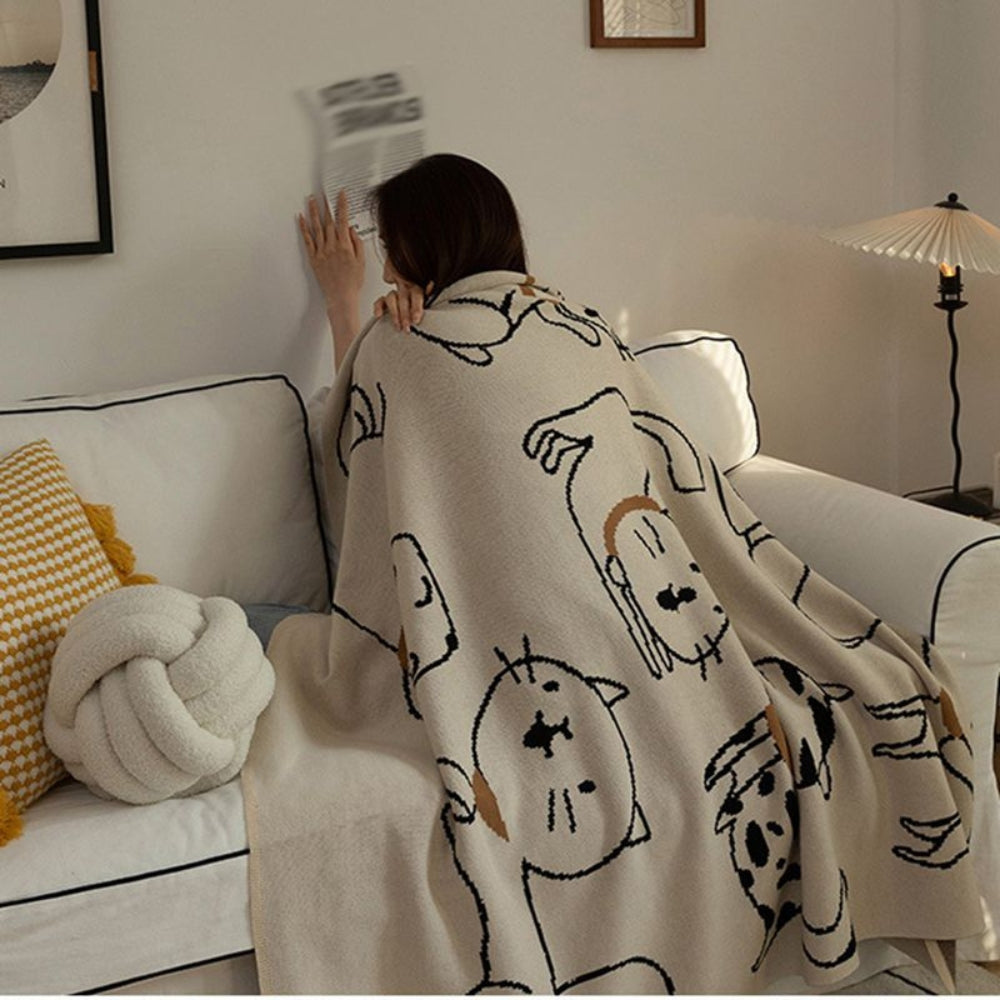 Purrsoft Baumwoll-Nap-Decke