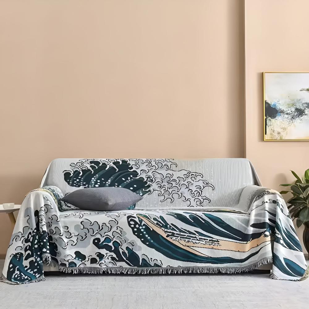 Klassische Große Welle Wurfdecke