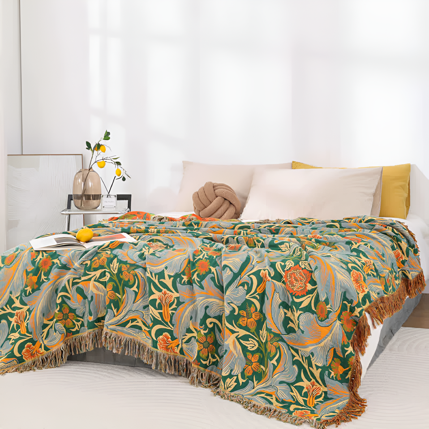 Vintage Floral Wandteppich Throw-Decke