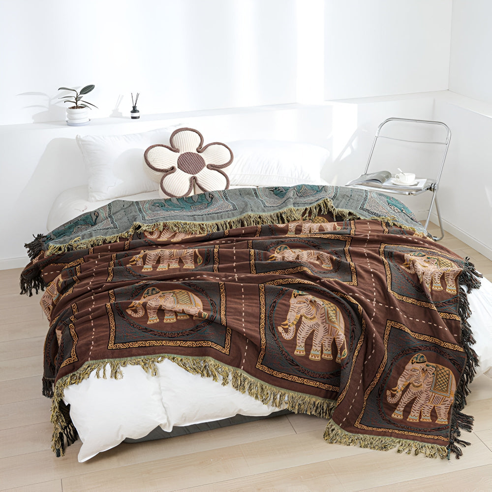 Bohemian Elefantenmuster Quastendecke