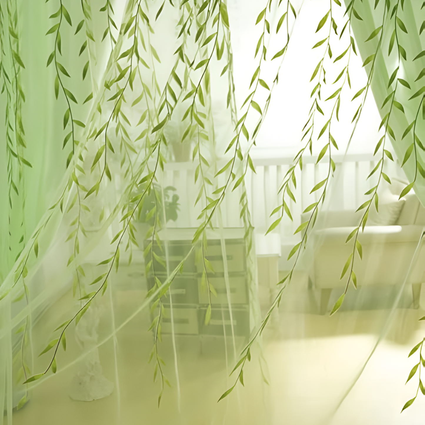 Willow Leaf Streifen Fenstervorhänger