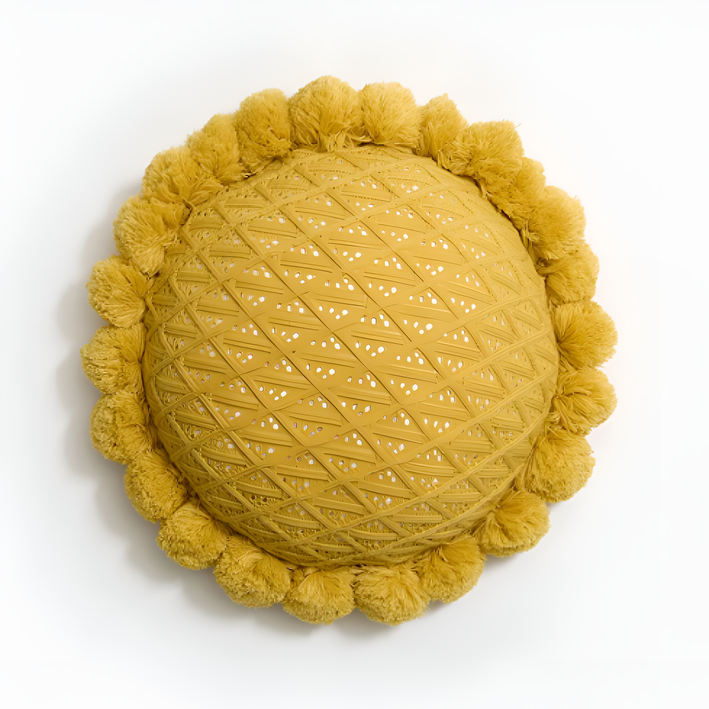 Chic Sonnenblume Pom-Pom Kissen