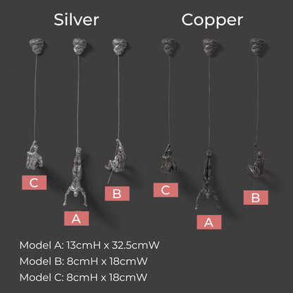 Ascendant | Kreatives Wanddeko-Set mit kletterndem Mann