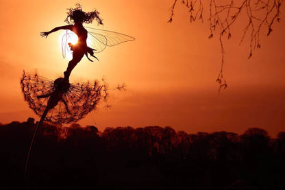 Spinning Fairy Garden Dekor – Verspielt Metall Ornament für Außenzauber