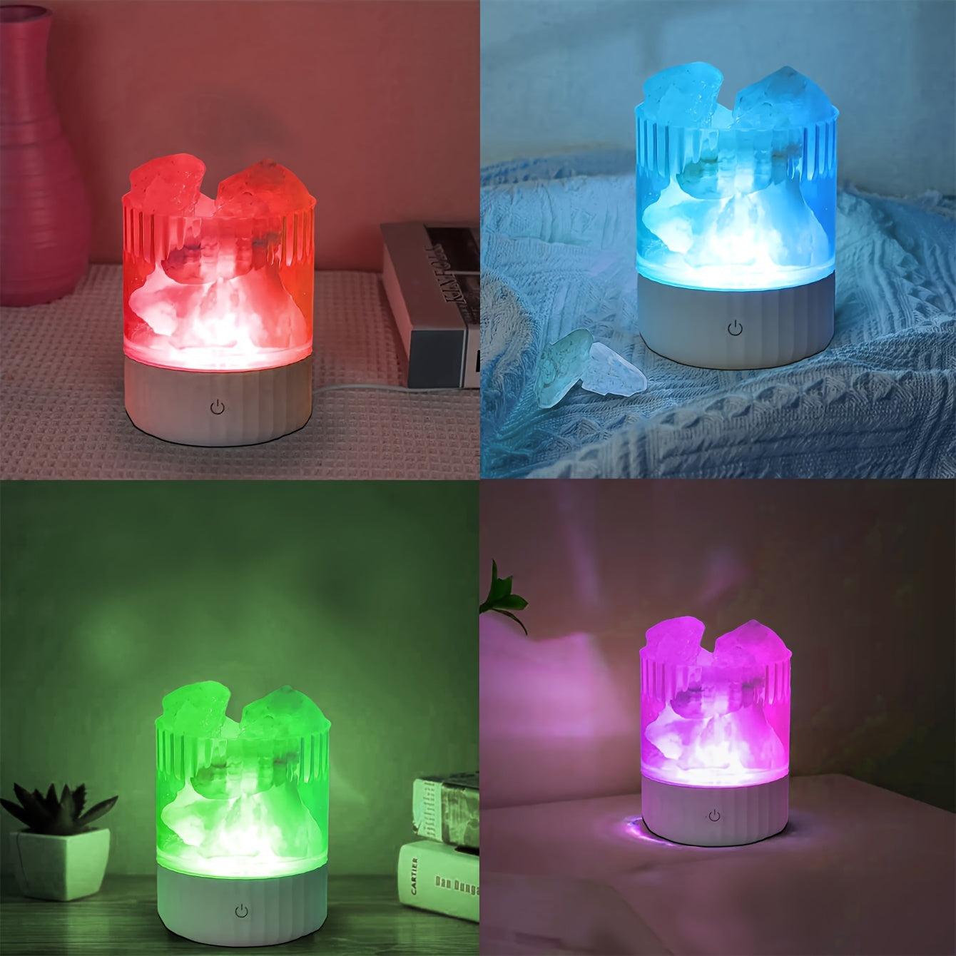 Himalayan Saltlampe - Weiches, Gemütliches Farbwechsel-Nachtlicht für Romantische Atmosphäre