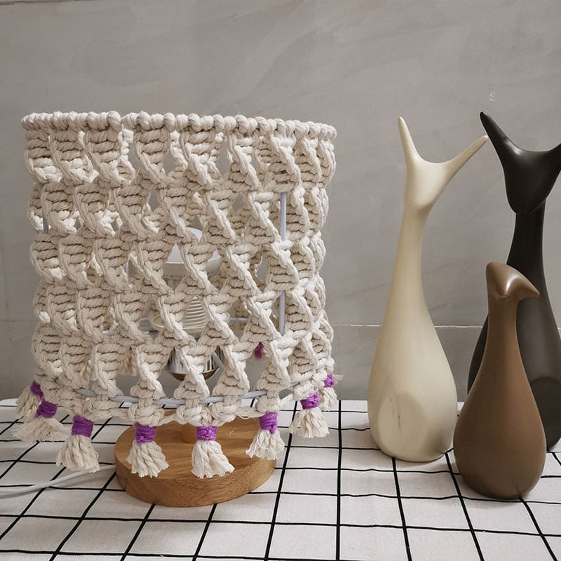 Garduru - Handgemachte Touwlampe mit Warmer LED-Beleuchtung für Gemütliches Ambiente