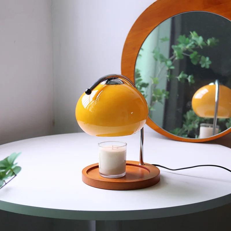 Retro Glas Kerzenwärmer Tischlampe - Aromatherapie Schreibtischlampe für Schlafzimmer und Büro