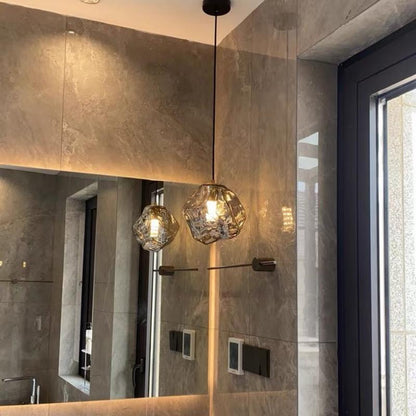 Aufhängung Lava Glas in Kupfer und Glas – Moderne LED-Beleuchtung