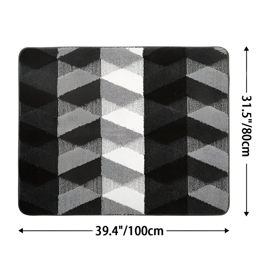 Weicher Mikrofaser Rutschfester Geometrischer Teppich