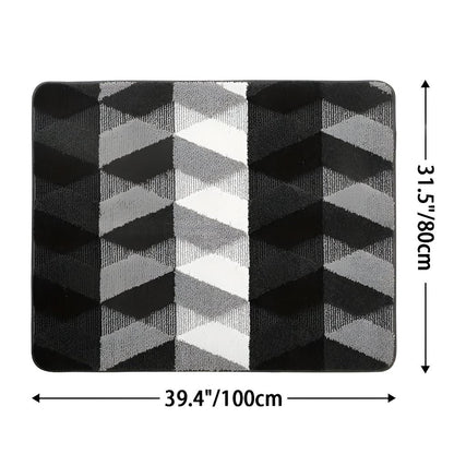 Weicher Mikrofaser Rutschfester Geometrischer Teppich