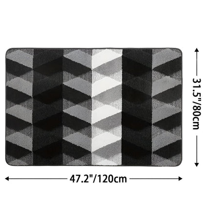 Weicher Mikrofaser Rutschfester Geometrischer Teppich